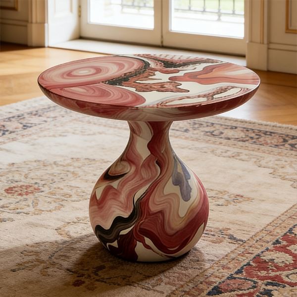 Hand Painted Round Coffee Table