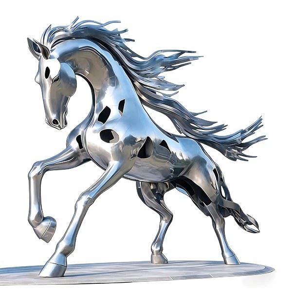 Hollow Stainless Steel Horse Sculpture factory