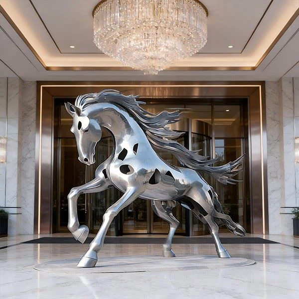 Hollow Stainless Steel Horse Sculpture suppliers