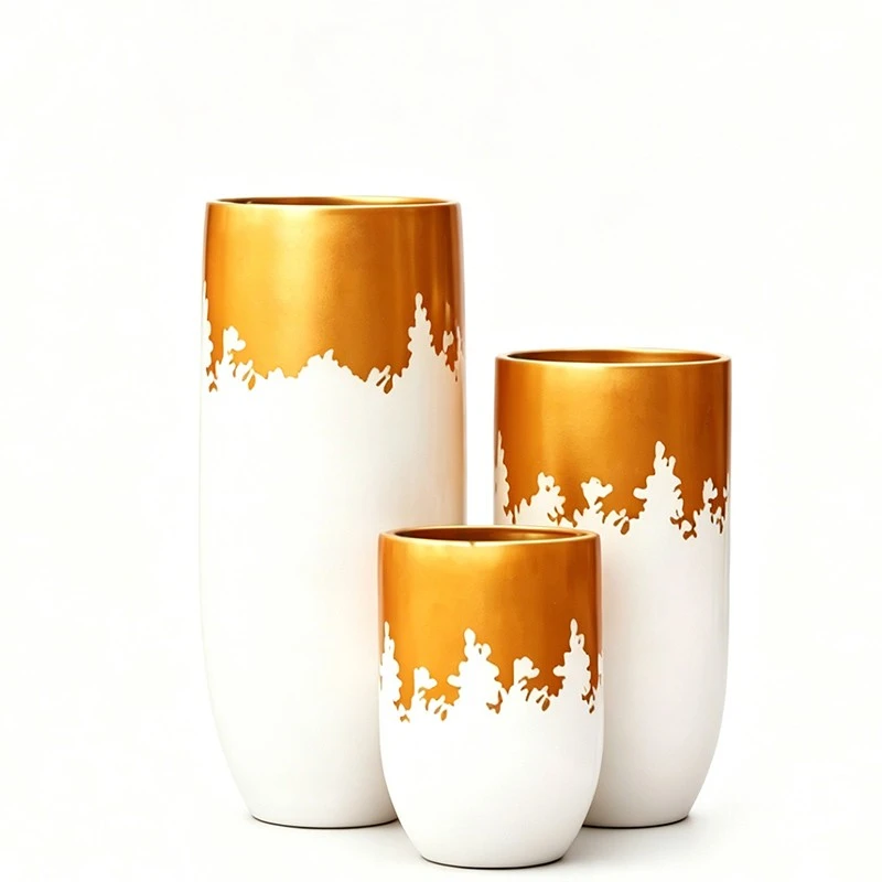 Orange-edged Fiberglass Planter Pot factory