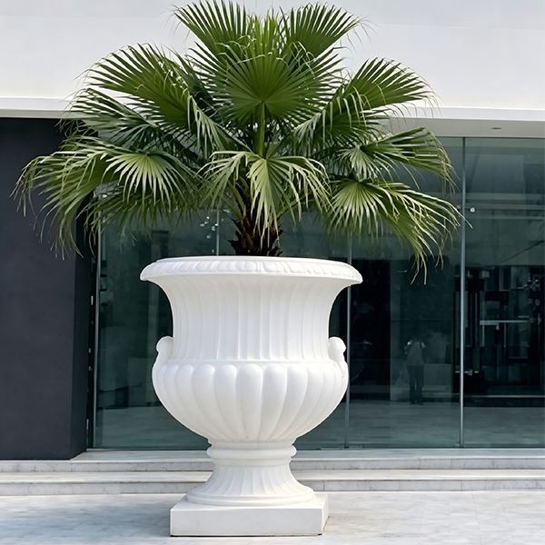 Roman White Garden Planter