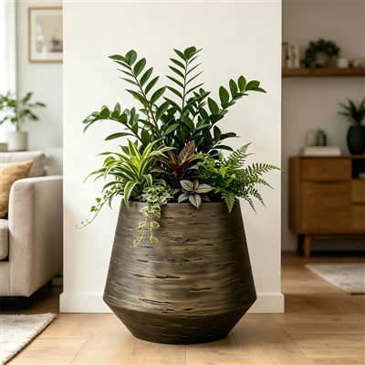 Bronze Floor Fiberglass Planter