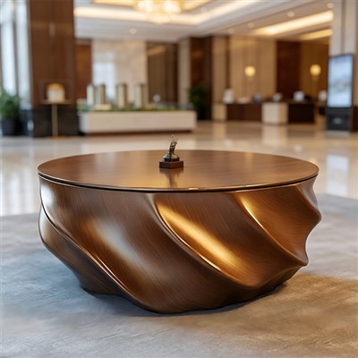 Fiberglass Luxury Round Coffee Table
