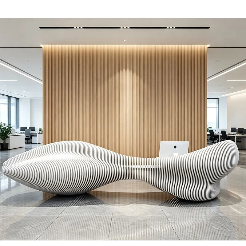 Wave Parametric Reception Desk Worktable